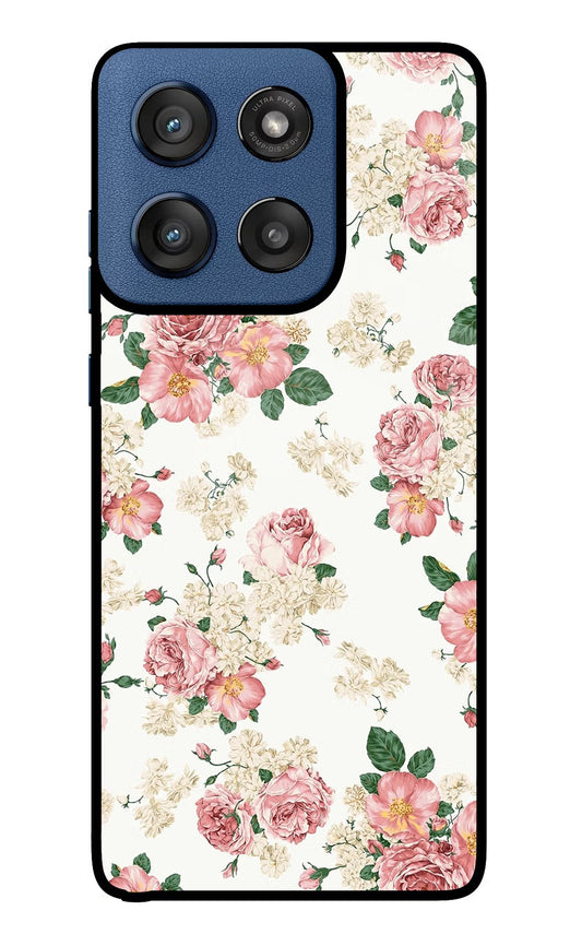 Flowers Moto Edge 60 Stylus Back Cover