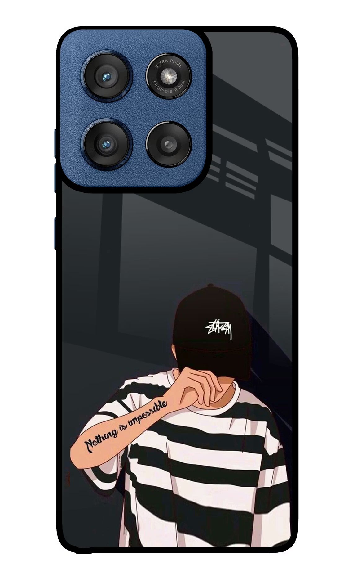 Aesthetic Boy Moto Edge 60 Stylus Glass Case