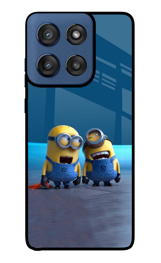 Minion Laughing Moto Edge 60 Stylus Back Cover