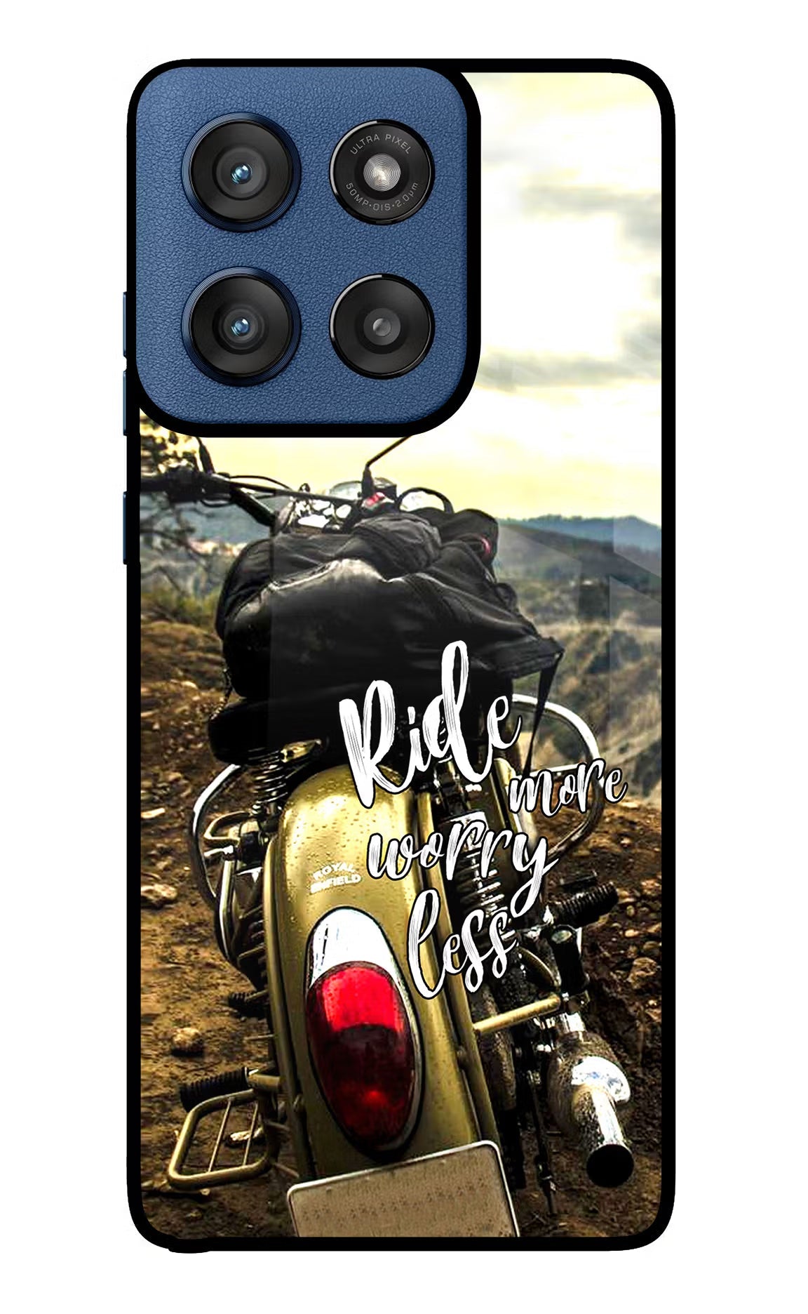 Ride More Worry Less Moto Edge 60 Stylus Back Cover