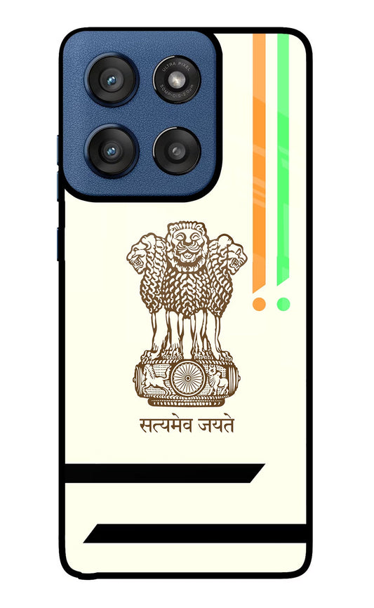 Satyamev Jayate Brown Logo Moto Edge 60 Stylus Back Cover