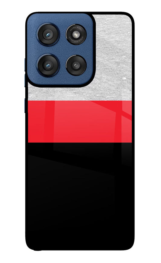 Tri Color Pattern Moto Edge 60 Stylus Back Cover