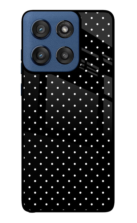 White Dots Moto Edge 60 Stylus Back Cover
