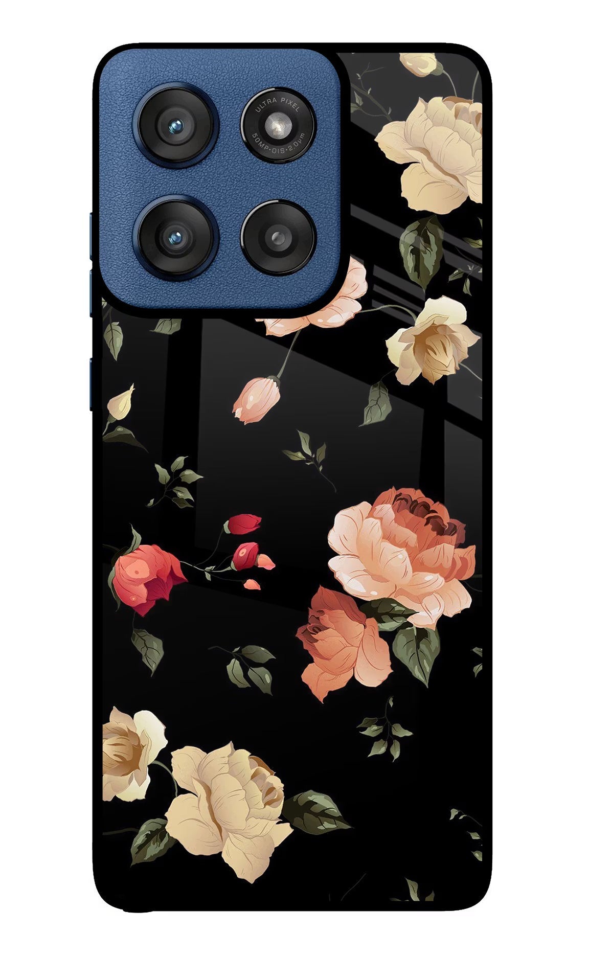 Flowers Moto Edge 60 Stylus Back Cover