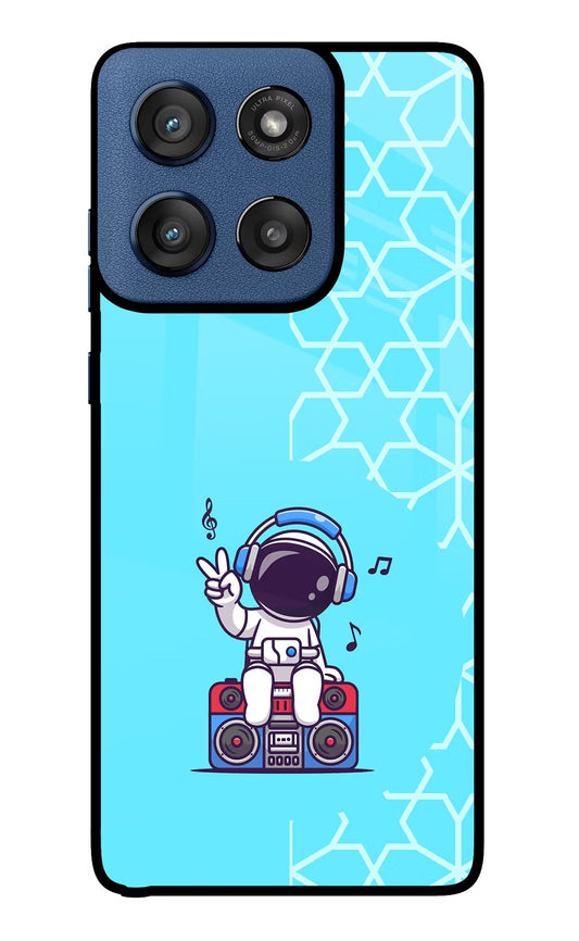 Cute Astronaut Chilling Moto Edge 60 Stylus Back Cover