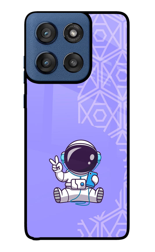 Cute Astronaut Chilling Moto Edge 60 Stylus Back Cover