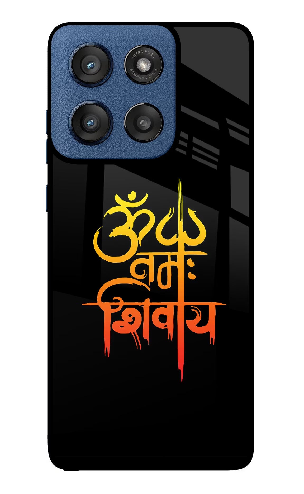 Om Namah Shivay Moto Edge 60 Stylus Glass Case