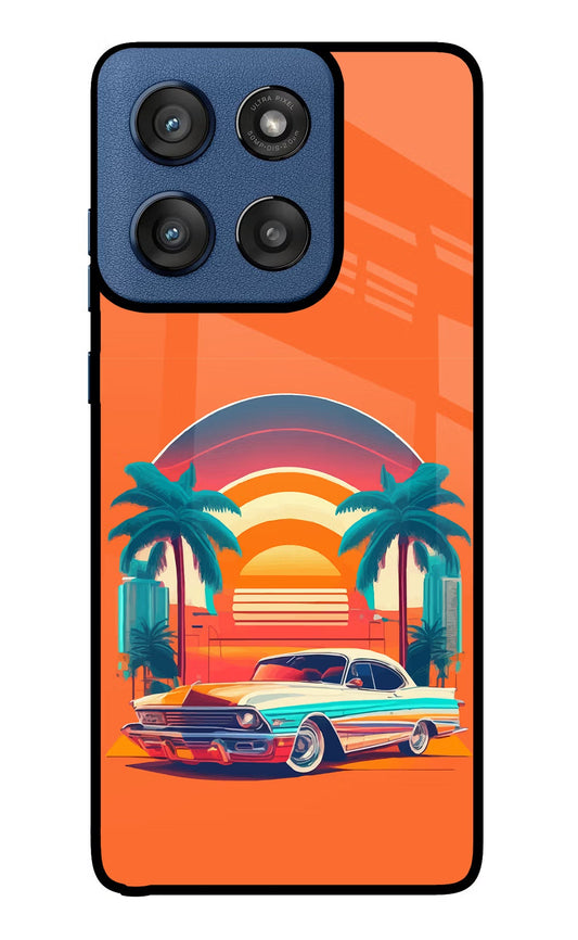 Palm Drive 80s Moto Edge 60 Stylus Back Cover