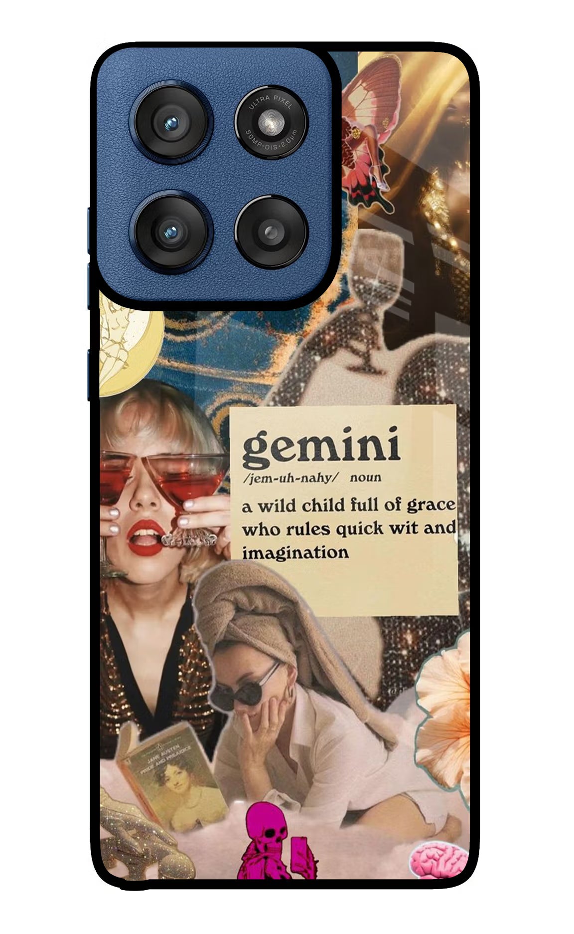 Gemini Zodiac Moto Edge 60 Stylus Glass Case