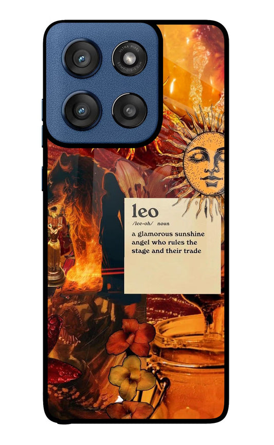Leo Zodiac Moto Edge 60 Stylus Glass Case