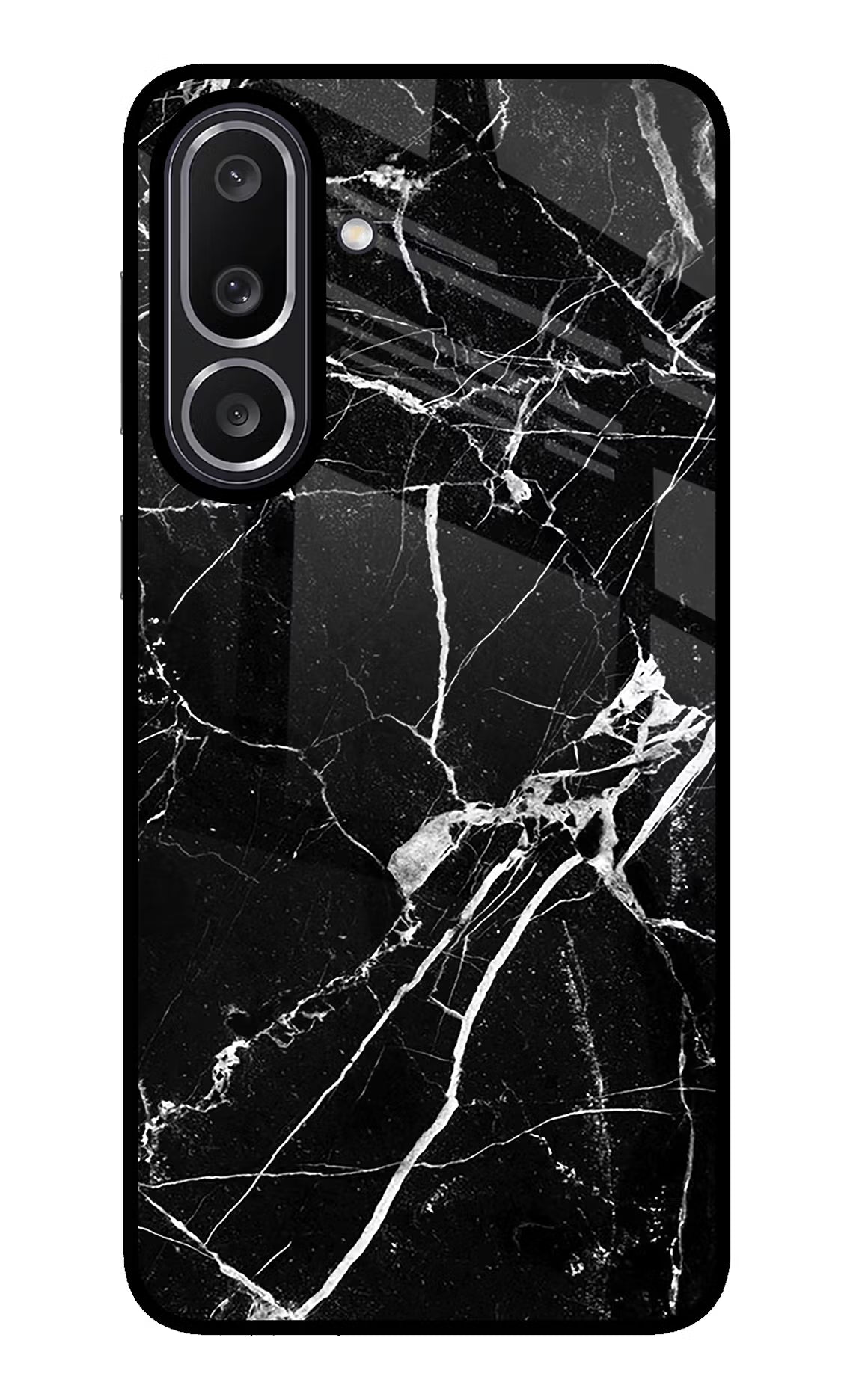 Black Marble Pattern Samsung M56 5G Back Cover