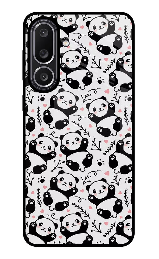 Cute Panda Samsung M56 5G Glass Case