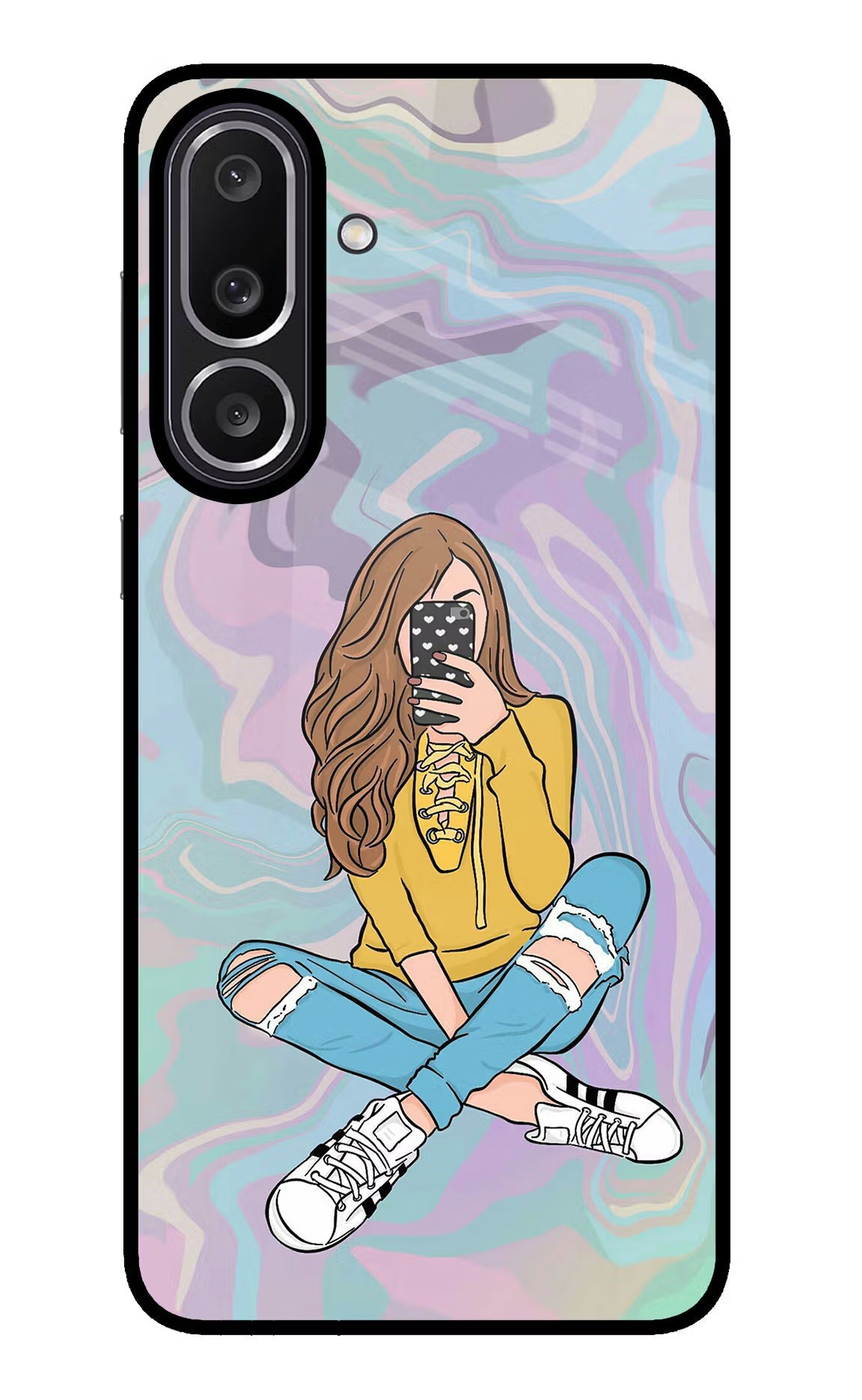 Selfie Girl Samsung M56 5G Glass Case