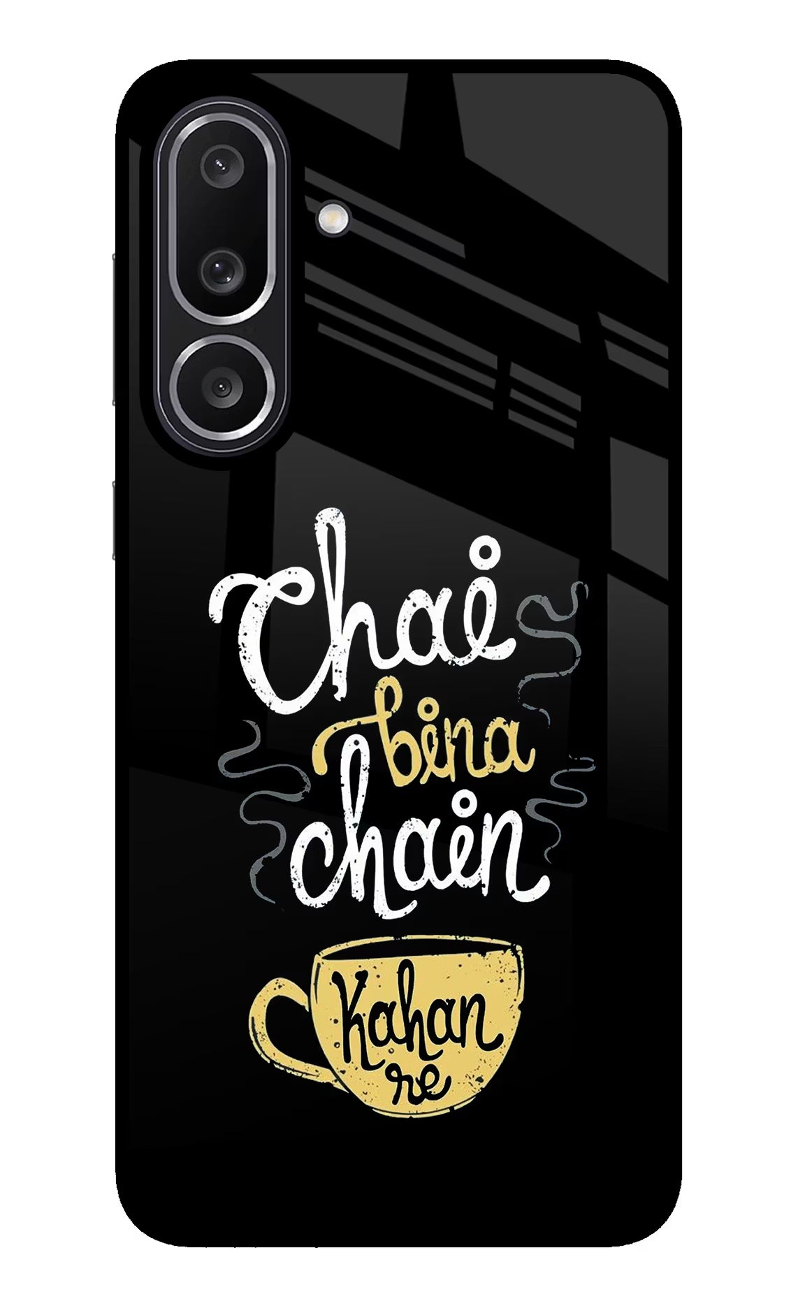 Chai Bina Chain Kaha Re Samsung M56 5G Glass Case