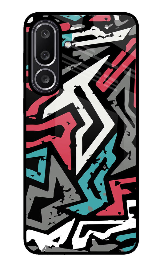 Geometric Graffiti Samsung M56 5G Glass Case