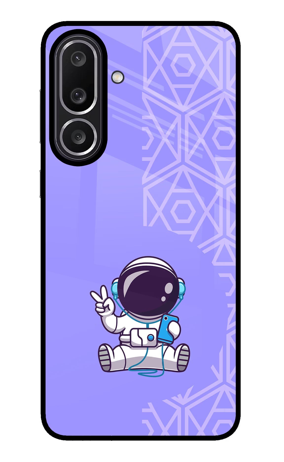 Cute Astronaut Chilling Samsung M56 5G Glass Case