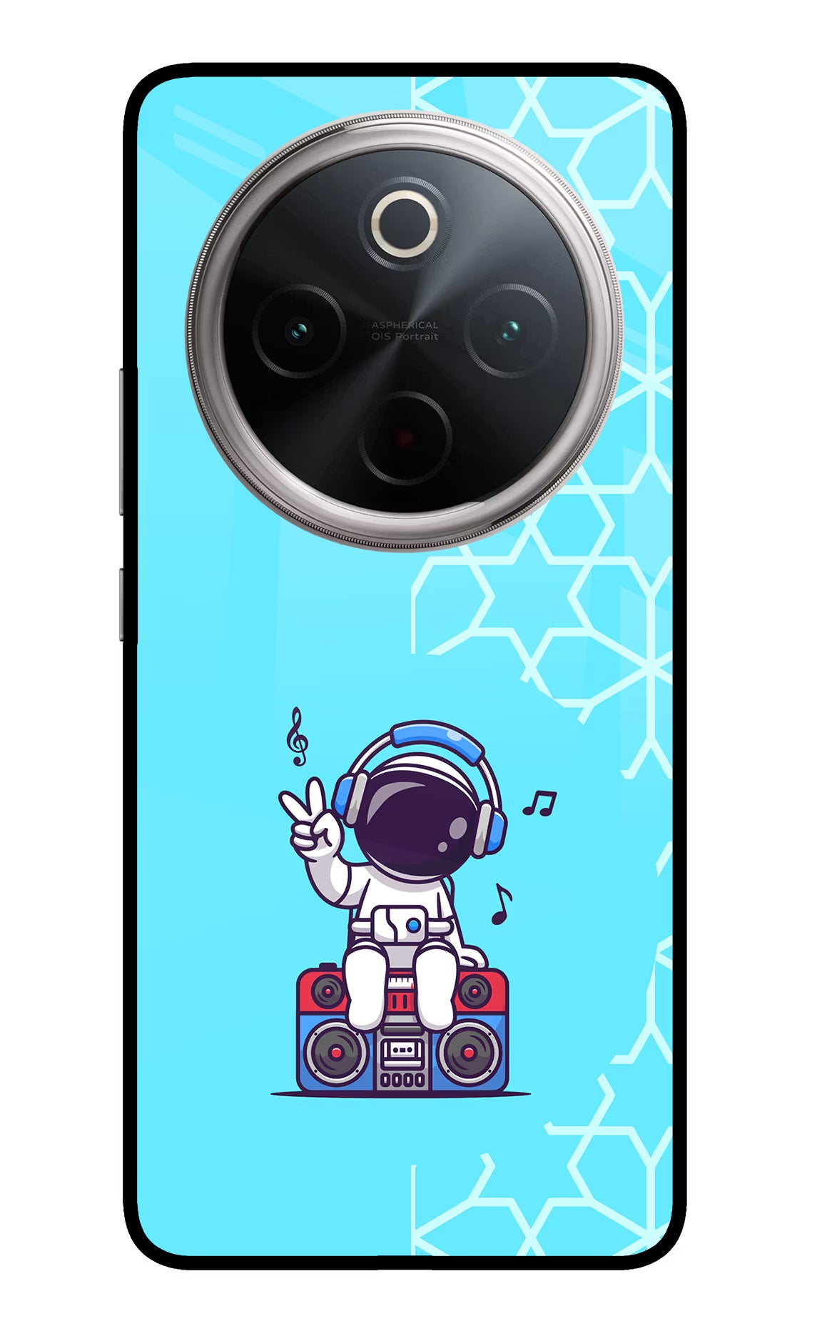 Cute Astronaut Chilling Vivo T4 5G Glass Case