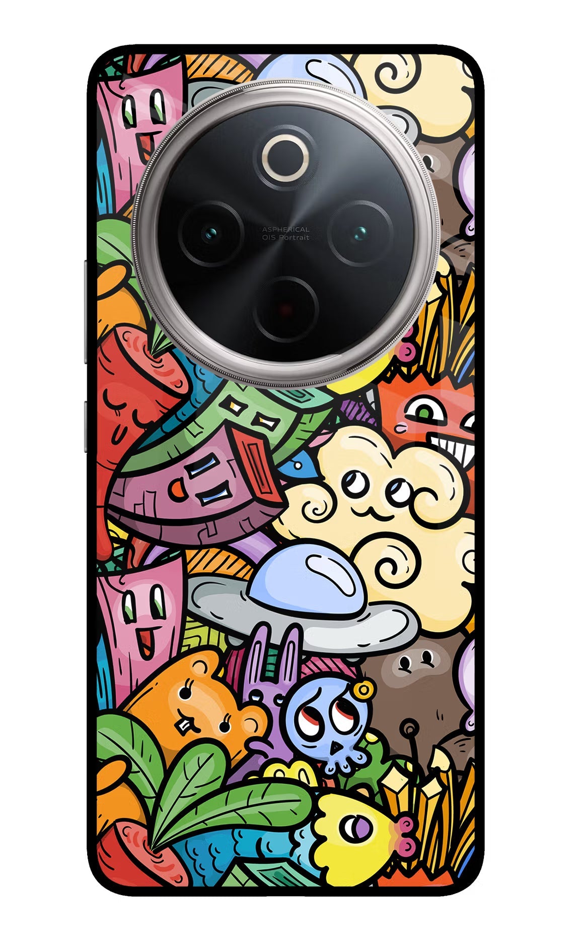 Veggie Doodle Vivo T4 5G Glass Case