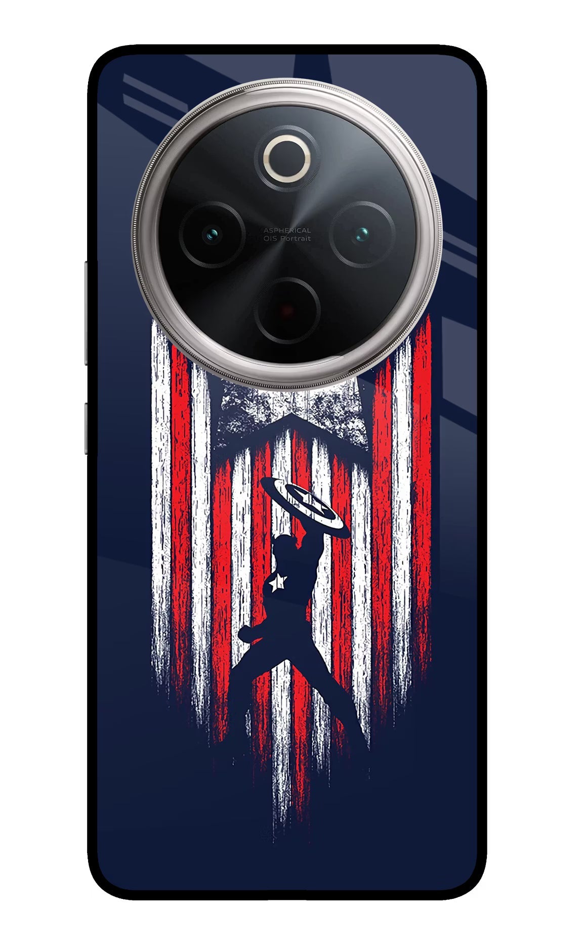 Captain America Marvel Art Vivo T4 5G Glass Case