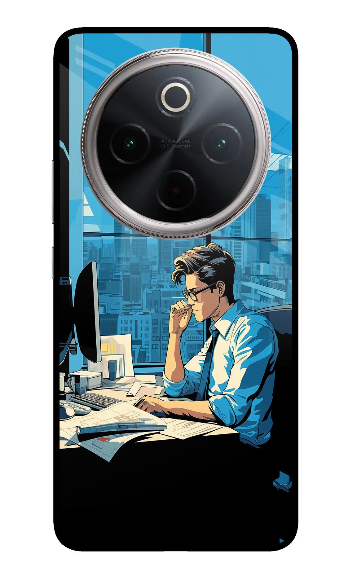 Focused Hustler (AI Generated) Vivo T4 5G Glass Case