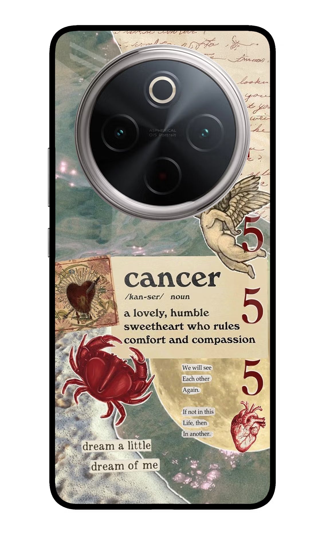 Cancer Zodiac Vivo T4 5G Glass Case