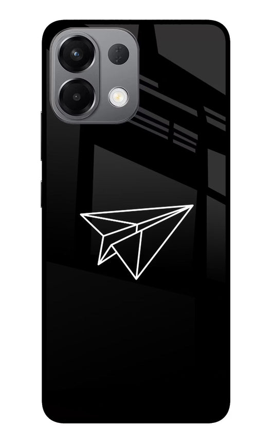Paper Plane White Oppo K13 5G Glass Case