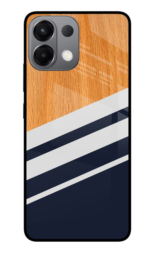Blue and white wooden Oppo K13 5G Glass Case