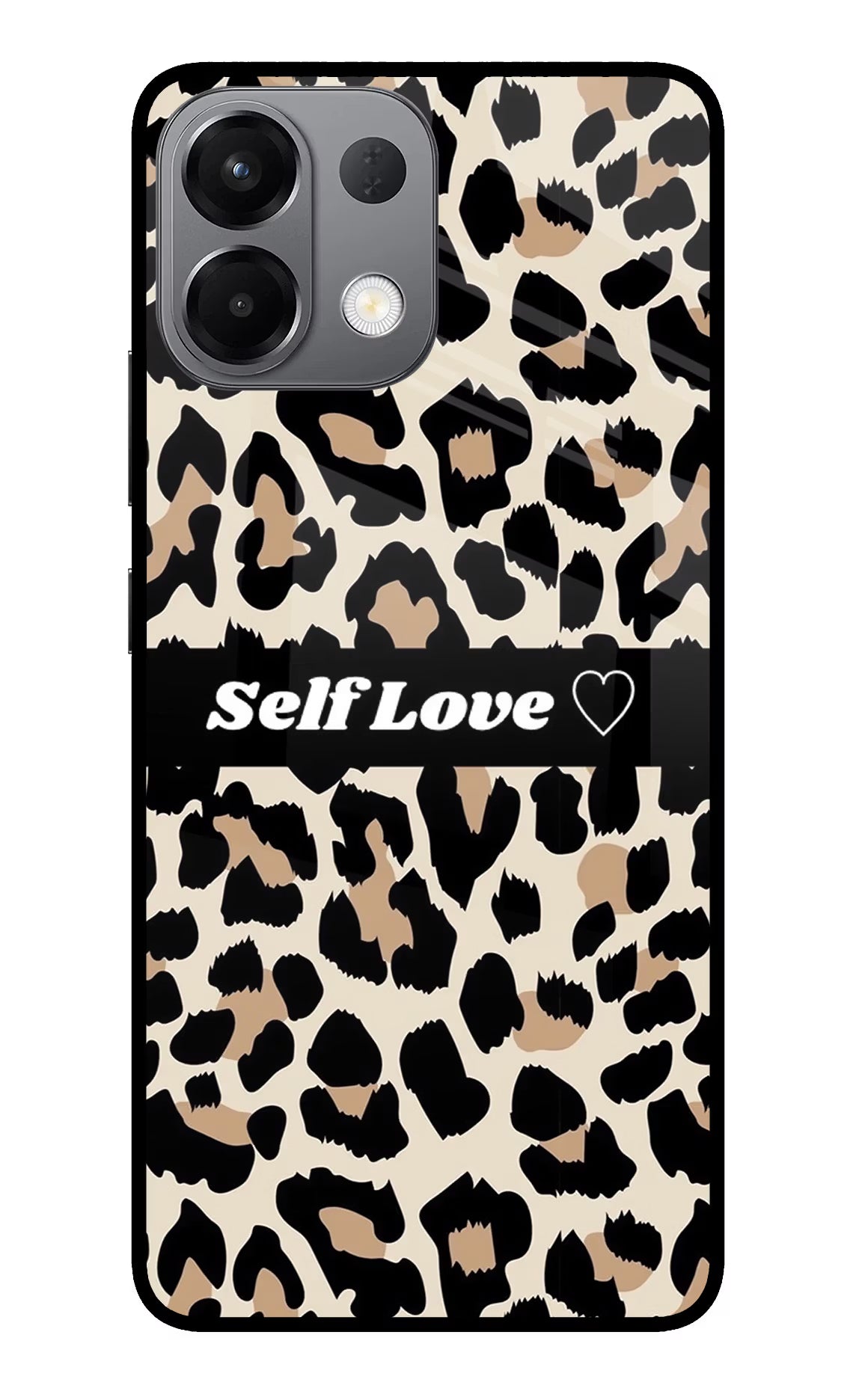Leopard Print Self Love Oppo K13 5G Glass Case
