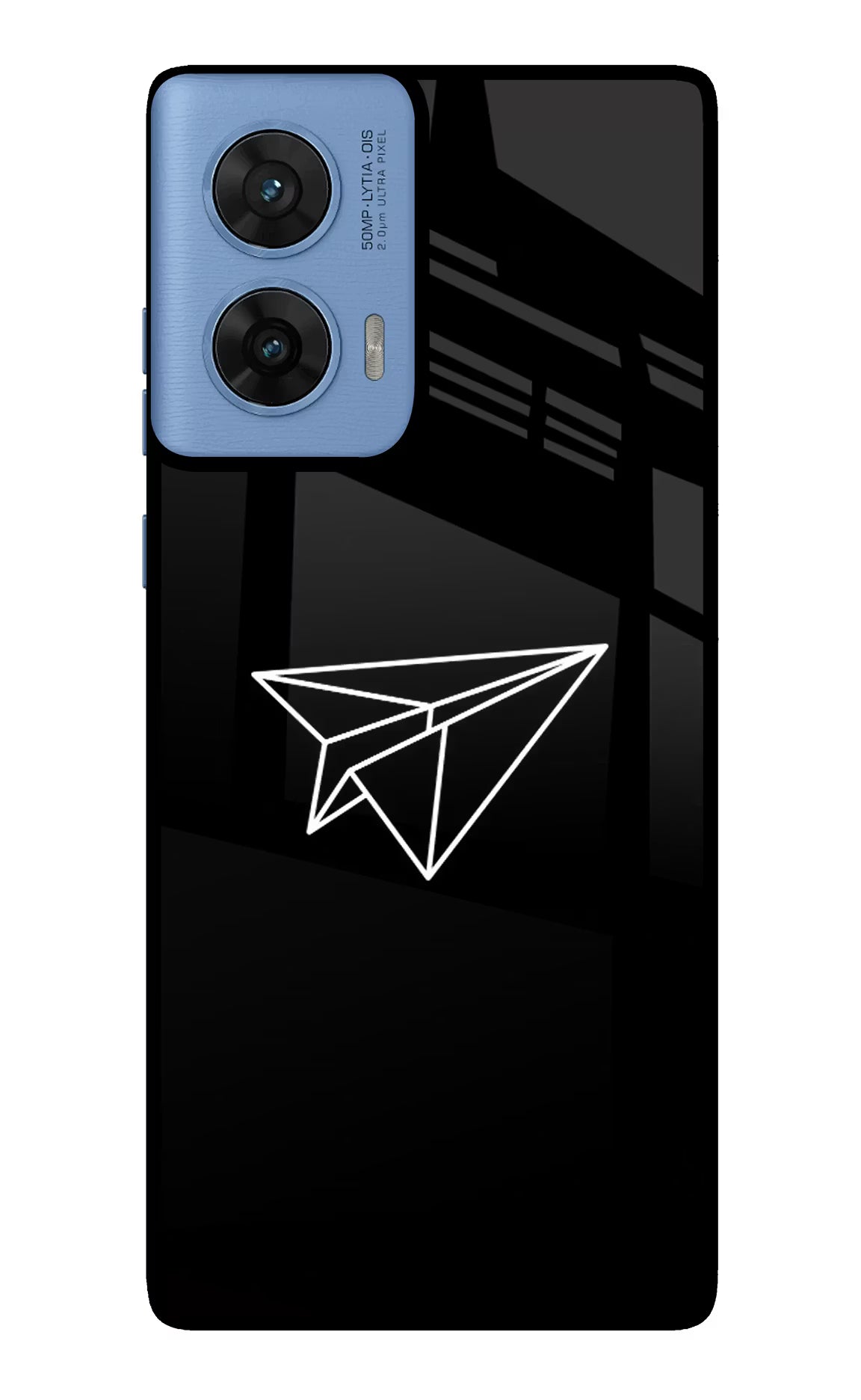 Paper Plane White Moto G96 5G Glass Case