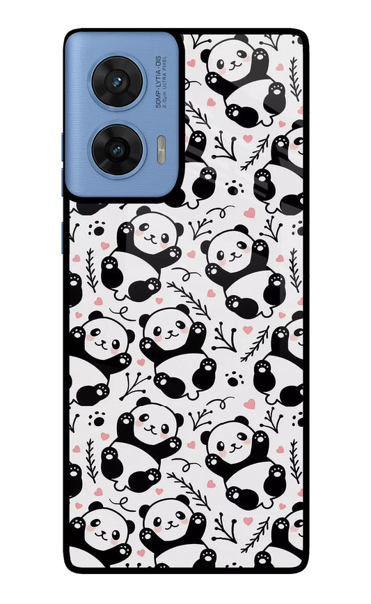 Cute Panda Moto G96 5G Glass Case
