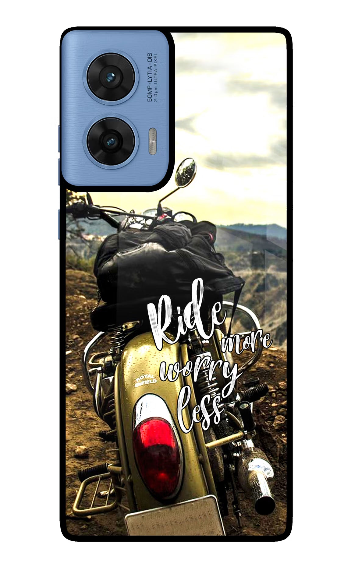 Ride More Worry Less Moto G96 5G Glass Case