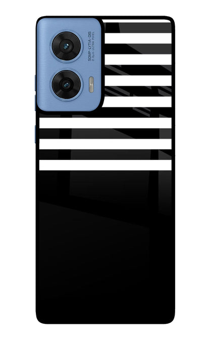Black and White Print Moto G96 5G Back Cover