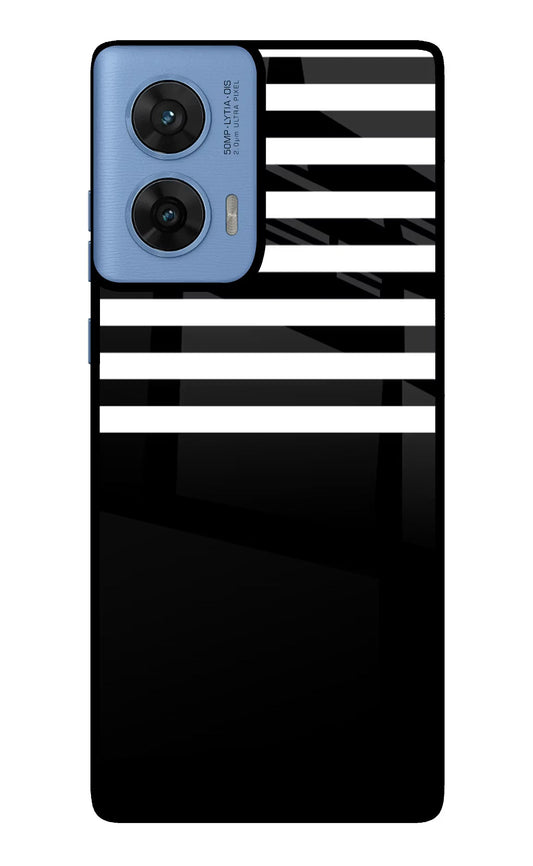 Black and White Print Moto G96 5G Back Cover