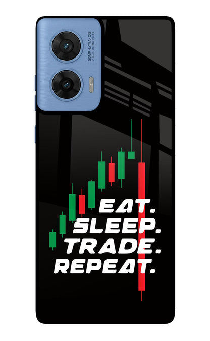 Eat Sleep Trade Repeat Moto G96 5G Back Cover