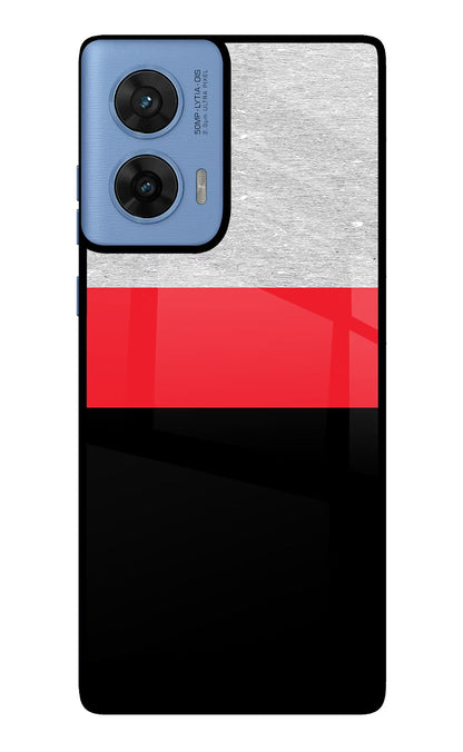 Tri Color Pattern Moto G96 5G Back Cover