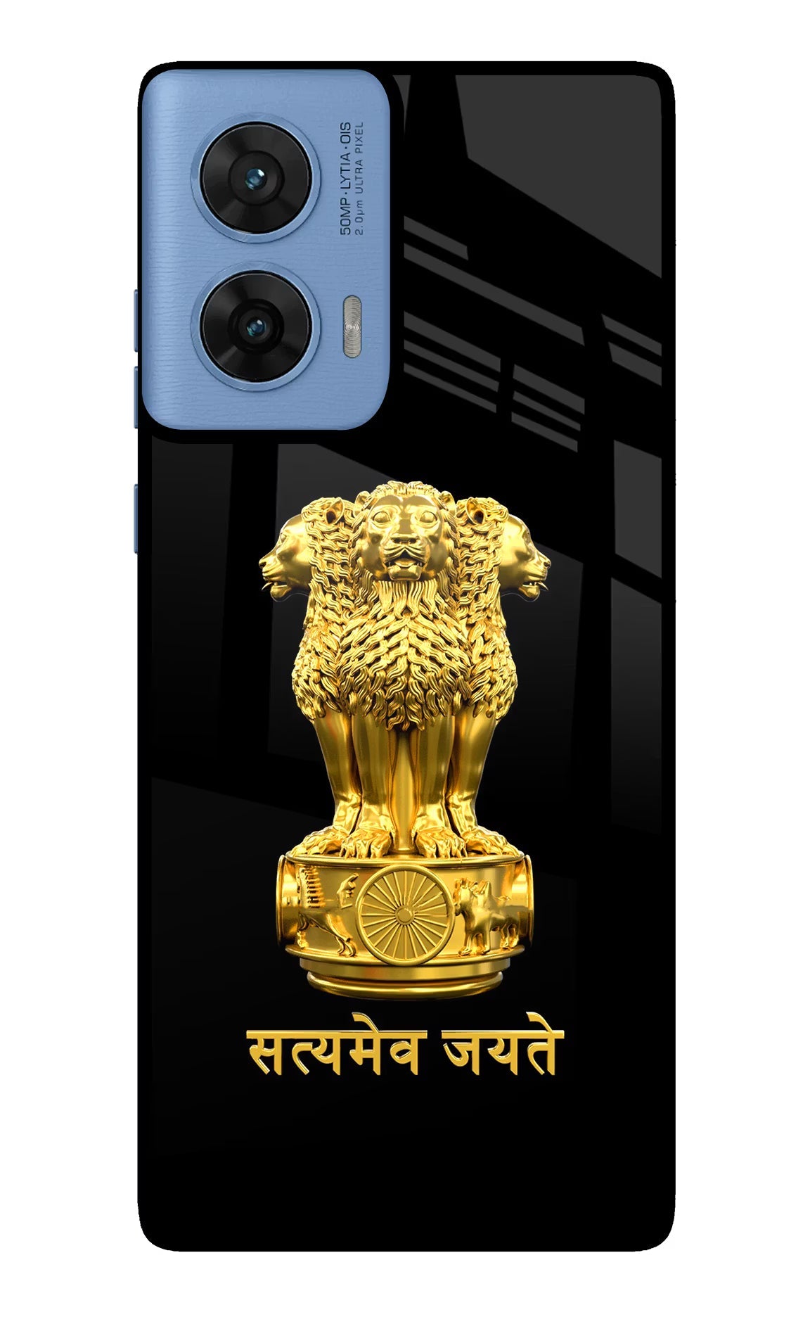 Satyamev Jayate Golden Moto G96 5G Glass Case