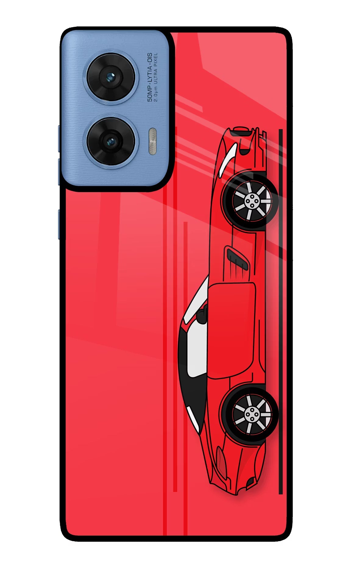 Red Velocity Moto G96 5G Glass Case