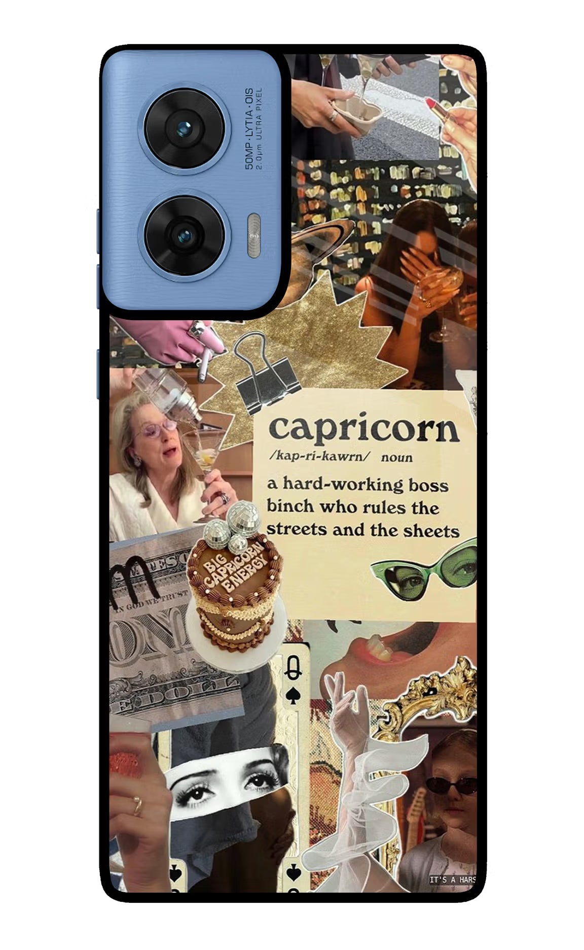 Capricorn Zodiac Moto G96 5G Glass Case