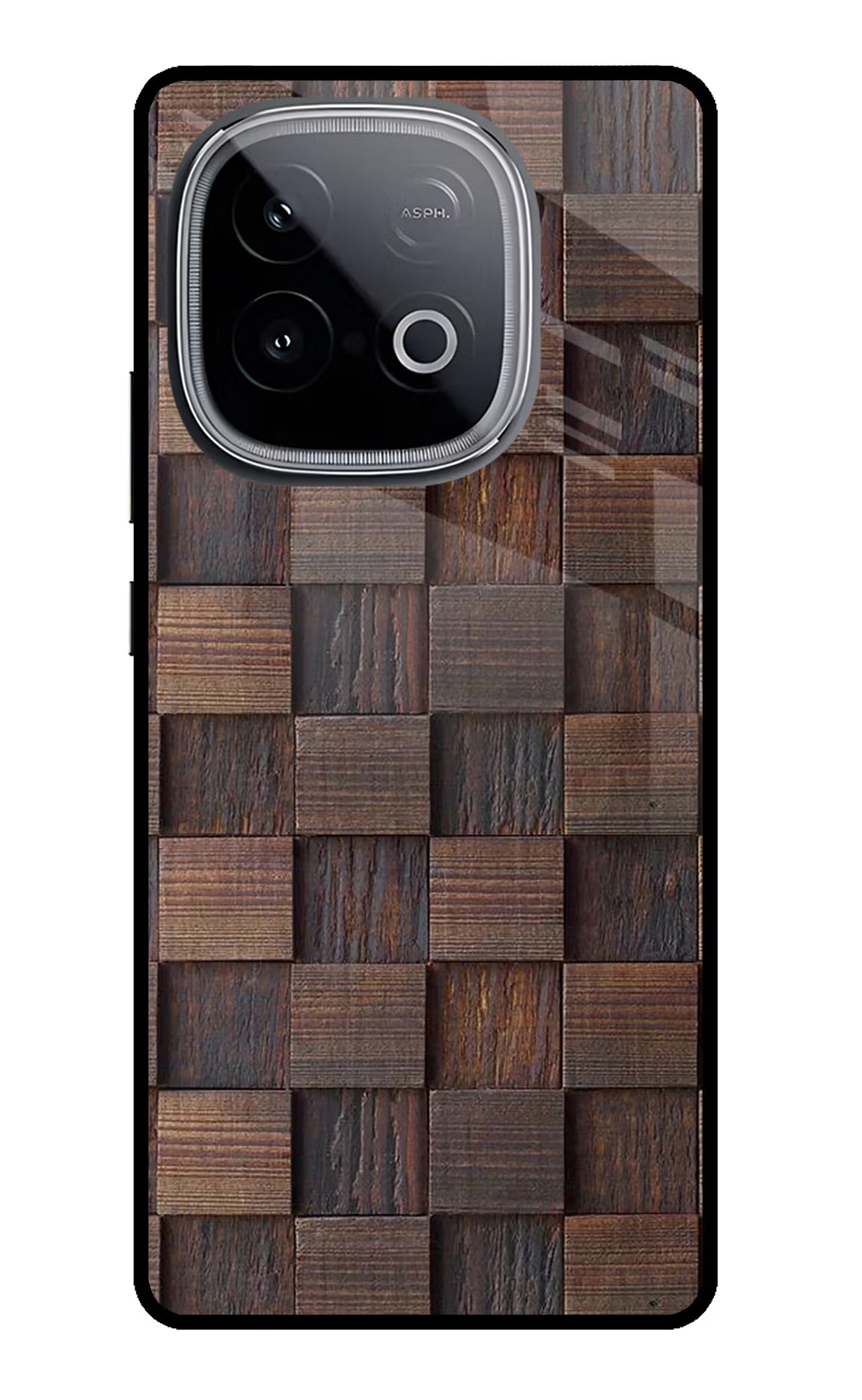 Wooden Cube Design iQOO Neo 10 Glass Case