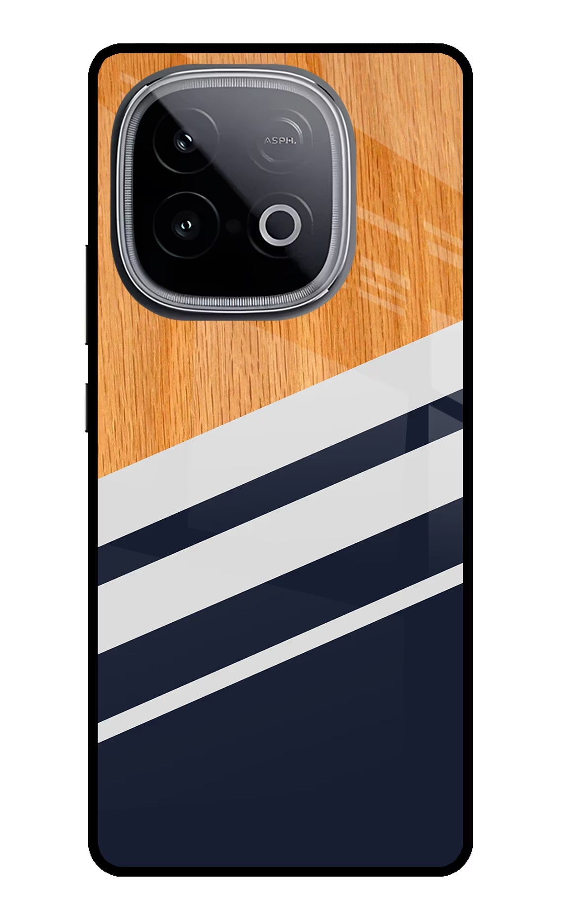Blue and white wooden iQOO Neo 10 Back Cover