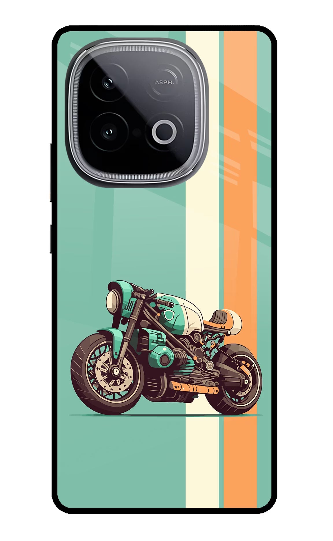 Striped Moto Drift iQOO Neo 10 Glass Case