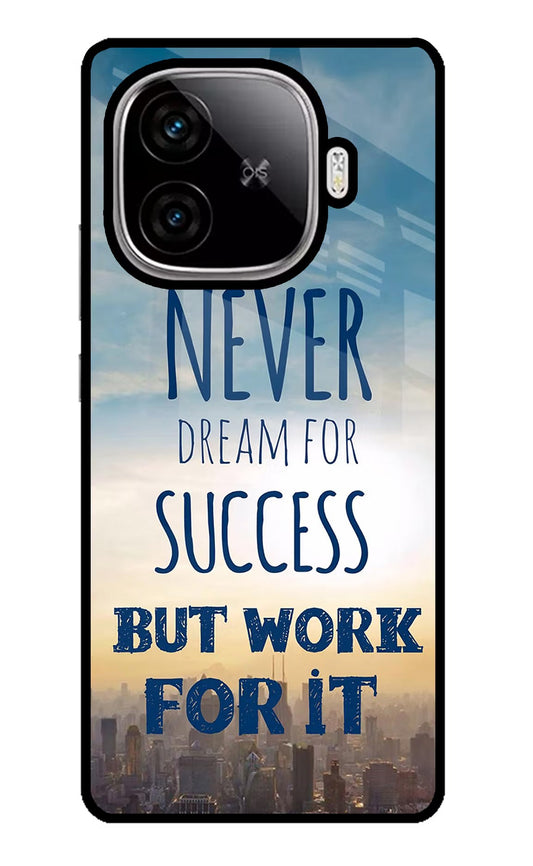 Never Dream For Success But Work For It iQOO Neo 10R 5G Glass Case