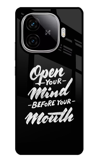 Open Your Mind Before Your Mouth iQOO Neo 10R 5G Back Cover