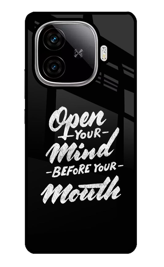 Open Your Mind Before Your Mouth iQOO Neo 10R 5G Back Cover