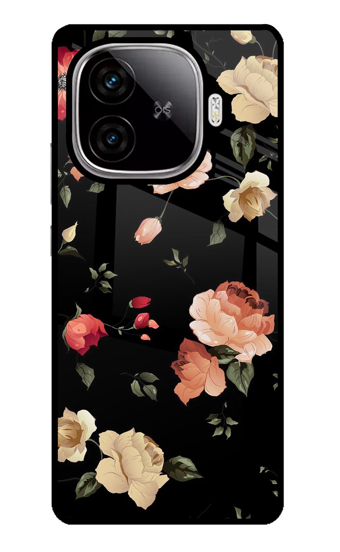 Flowers iQOO Neo 10R 5G Glass Case