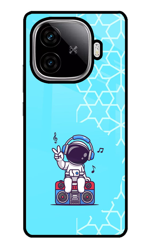 Cute Astronaut Chilling iQOO Neo 10R 5G Glass Case