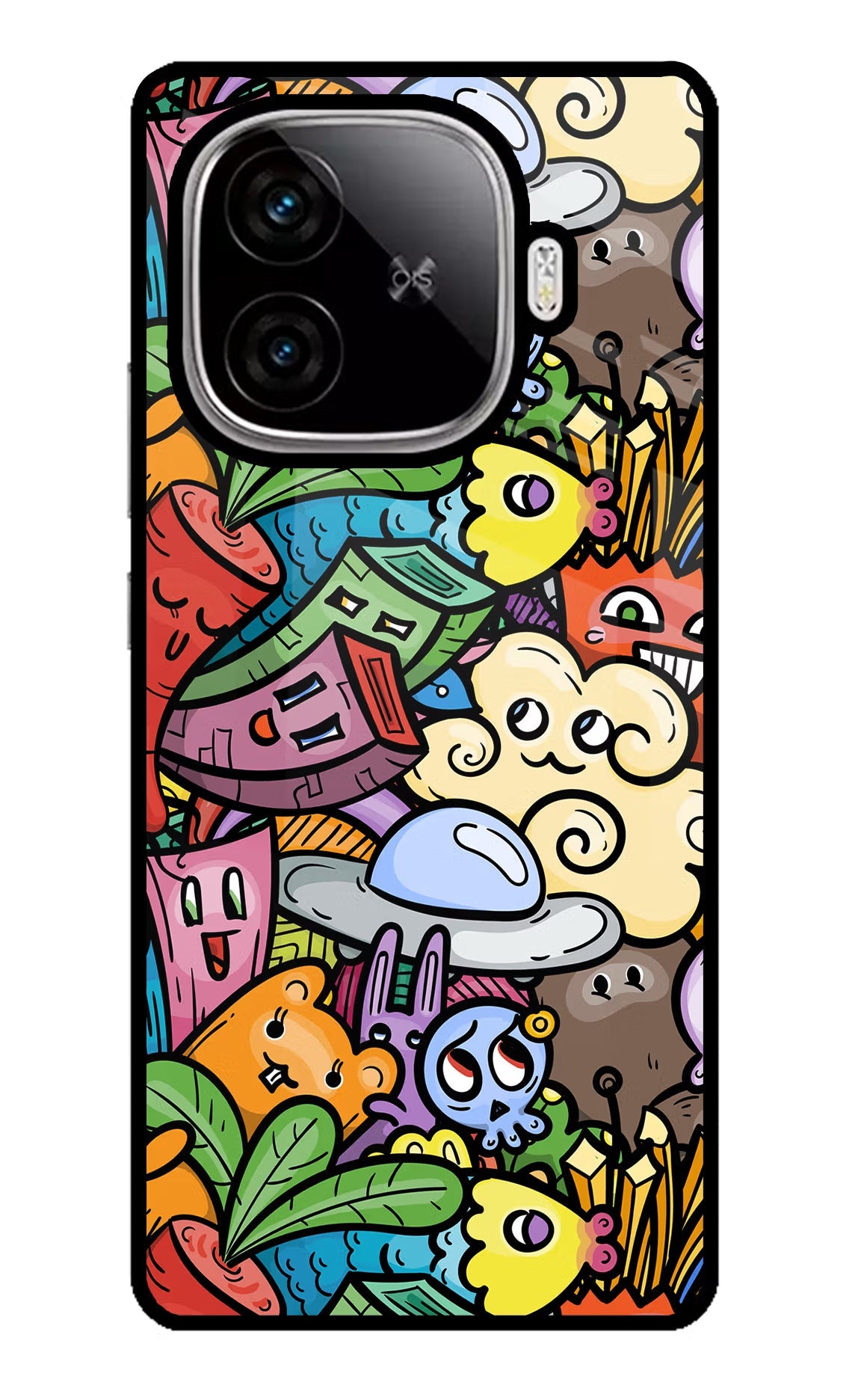 Veggie Doodle iQOO Neo 10R 5G Glass Case