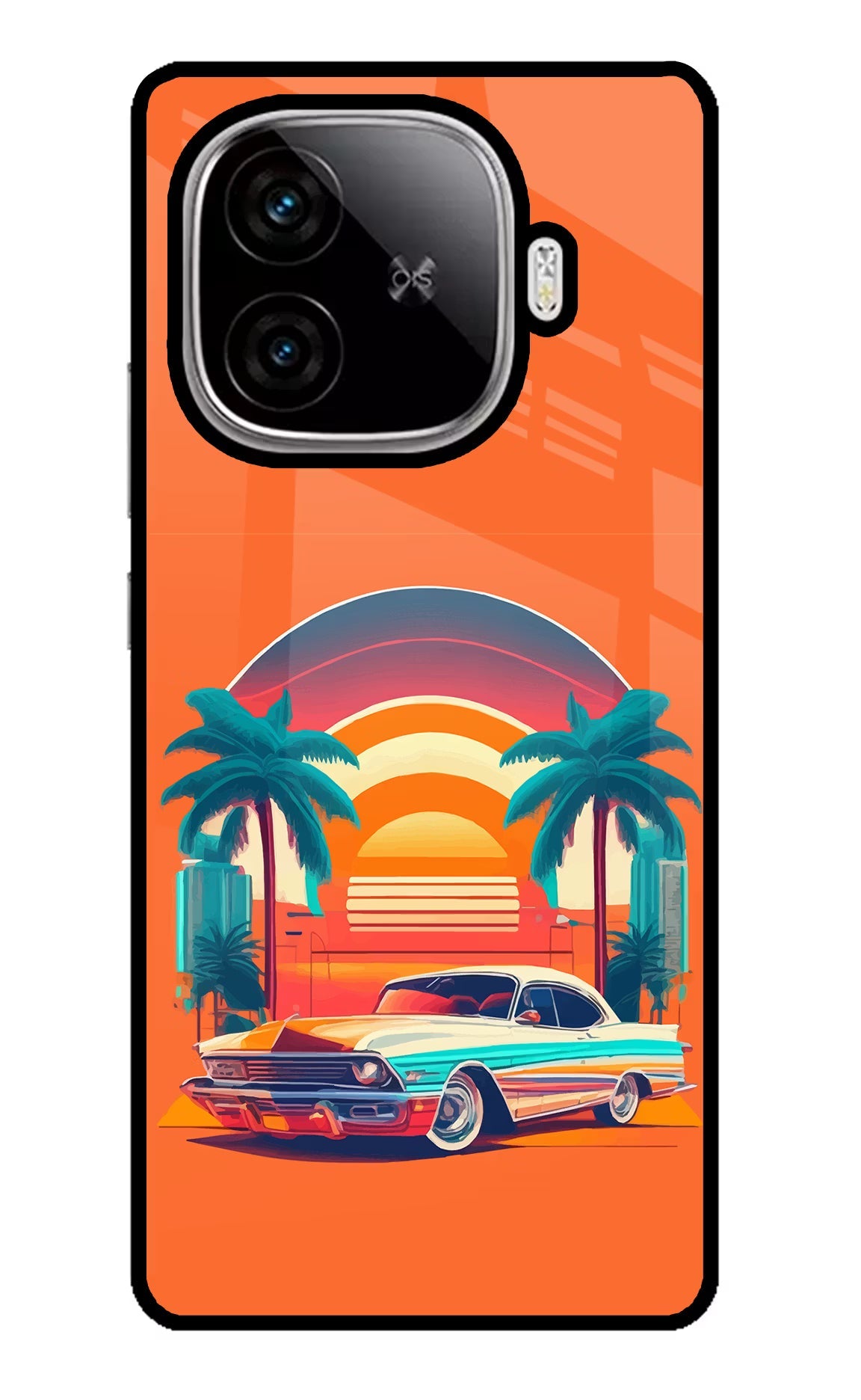 Palm Drive 80s iQOO Neo 10R 5G Glass Case