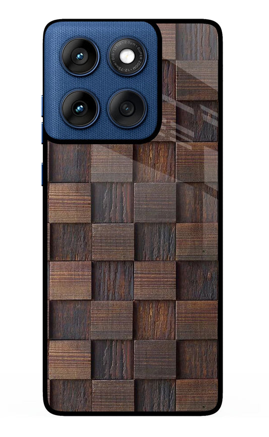 Wooden Cube Design Moto Edge 60 Back Cover