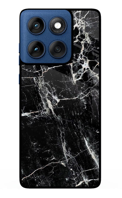 Black Marble Texture Moto Edge 60 Back Cover